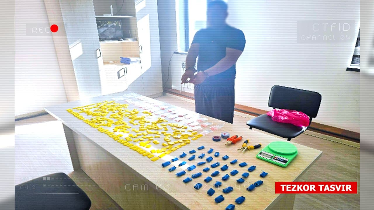 300 ta “lokatsiya”ga sintetik giyohvandlik tarqatayotgan “zakladchik” Ohangaronda qoʻlga olindi