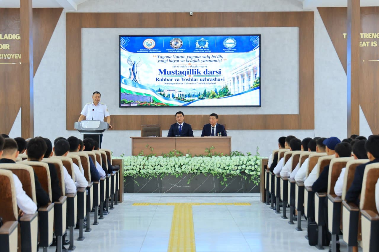 Namangan davlat universitetining Yuridik fakultetida yangi oʻquv yili munosabati bilan “Rahbar va yoshlar uchrashuvi” boʻlib oʻtdi