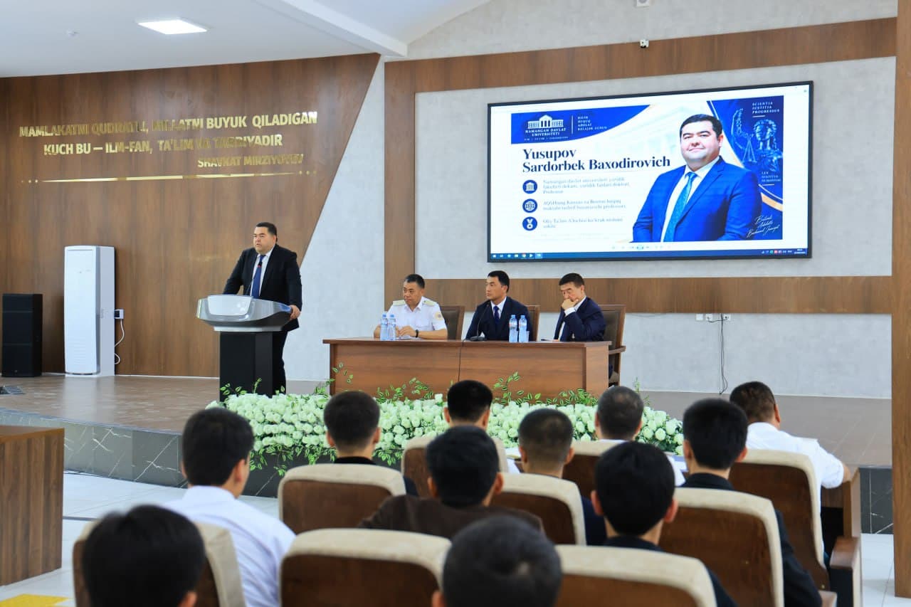 Namangan davlat universitetining Yuridik fakultetida yangi oʻquv yili munosabati bilan “Rahbar va yoshlar uchrashuvi” boʻlib oʻtdi