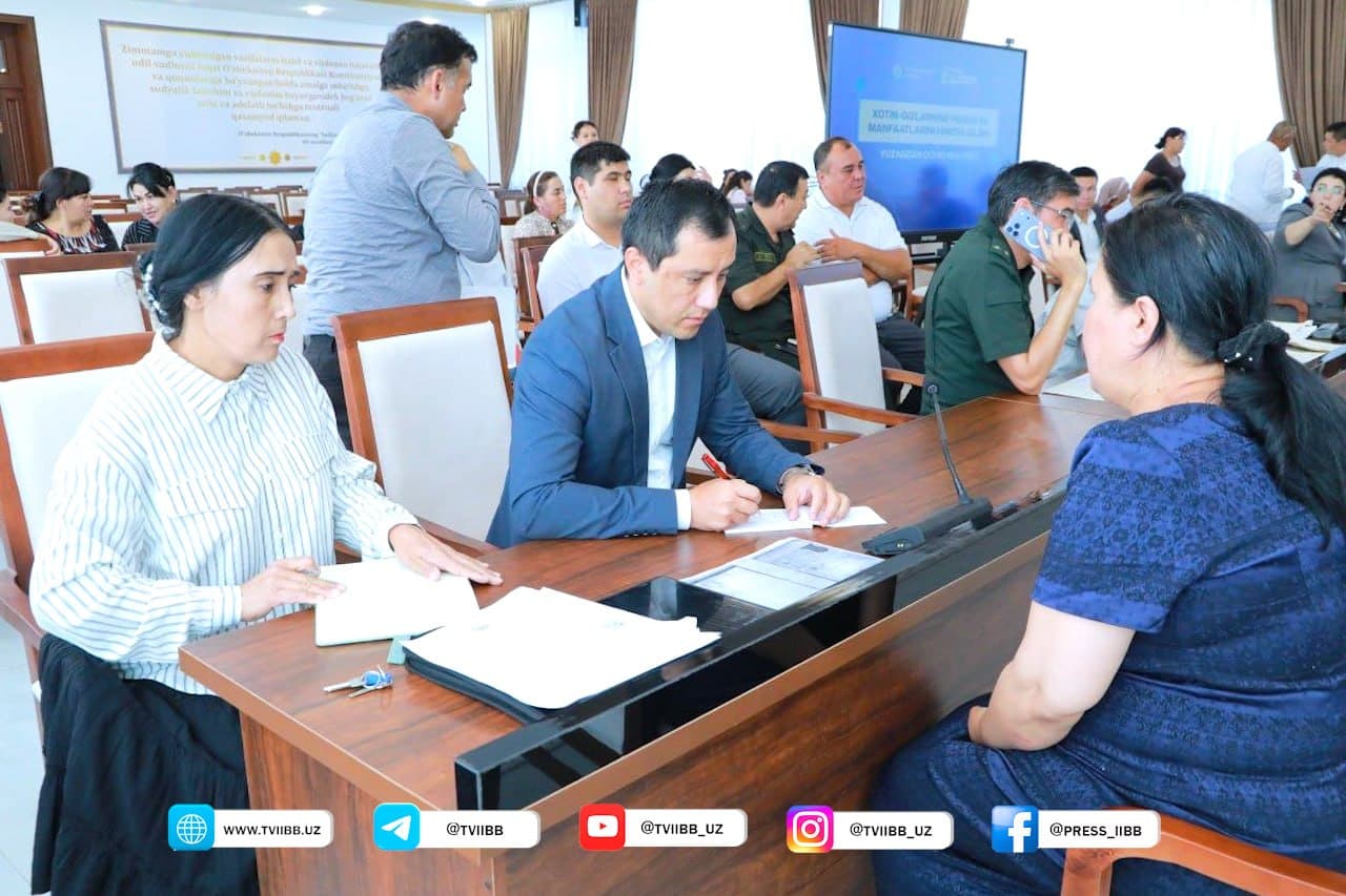 Toshkent viloyati sudi binosida xotin-qizlarning huquq va manfaatlarini himoya qilish masalalari muhokama qilindi