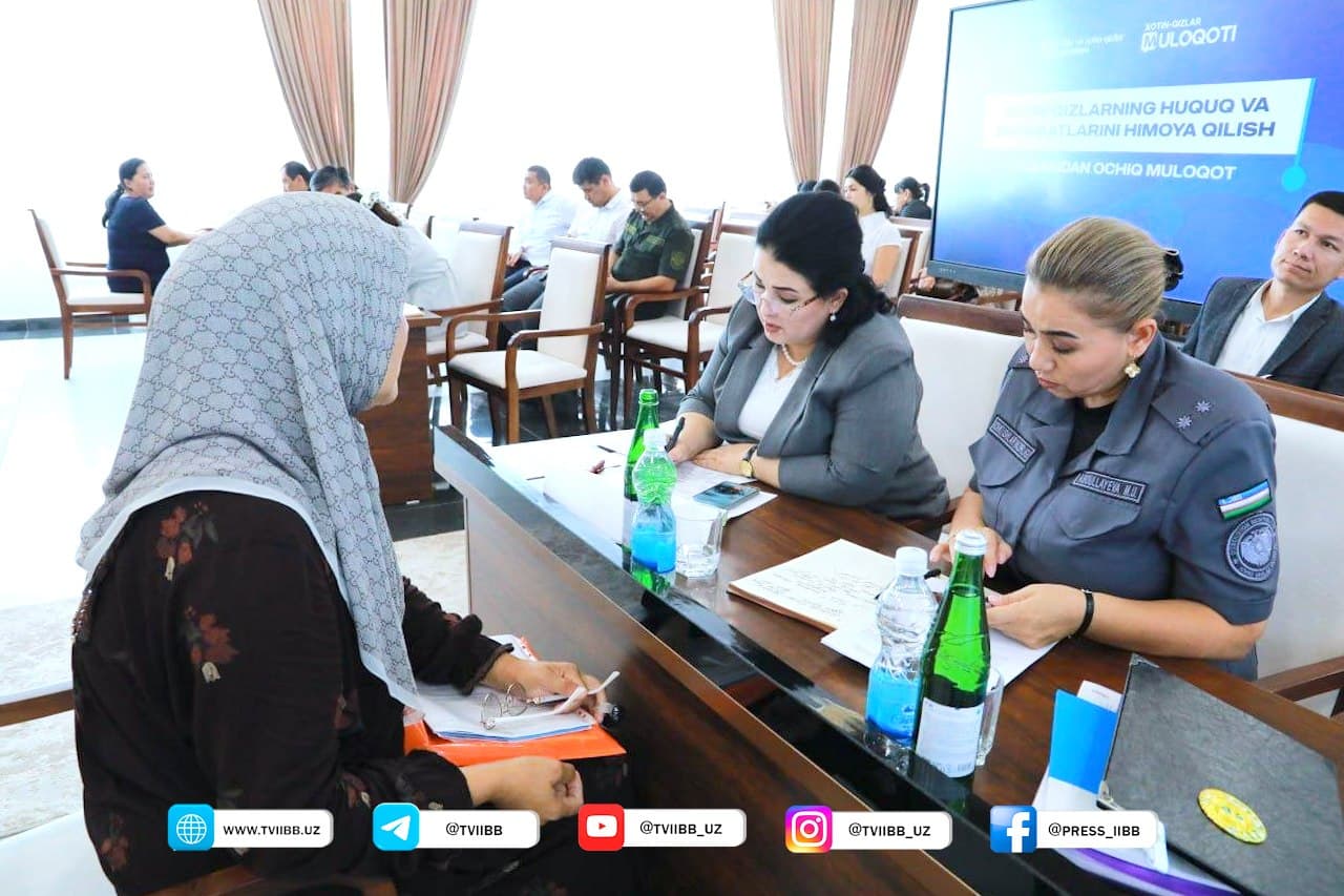 Toshkent viloyati sudi binosida xotin-qizlarning huquq va manfaatlarini himoya qilish masalalari muhokama qilindi