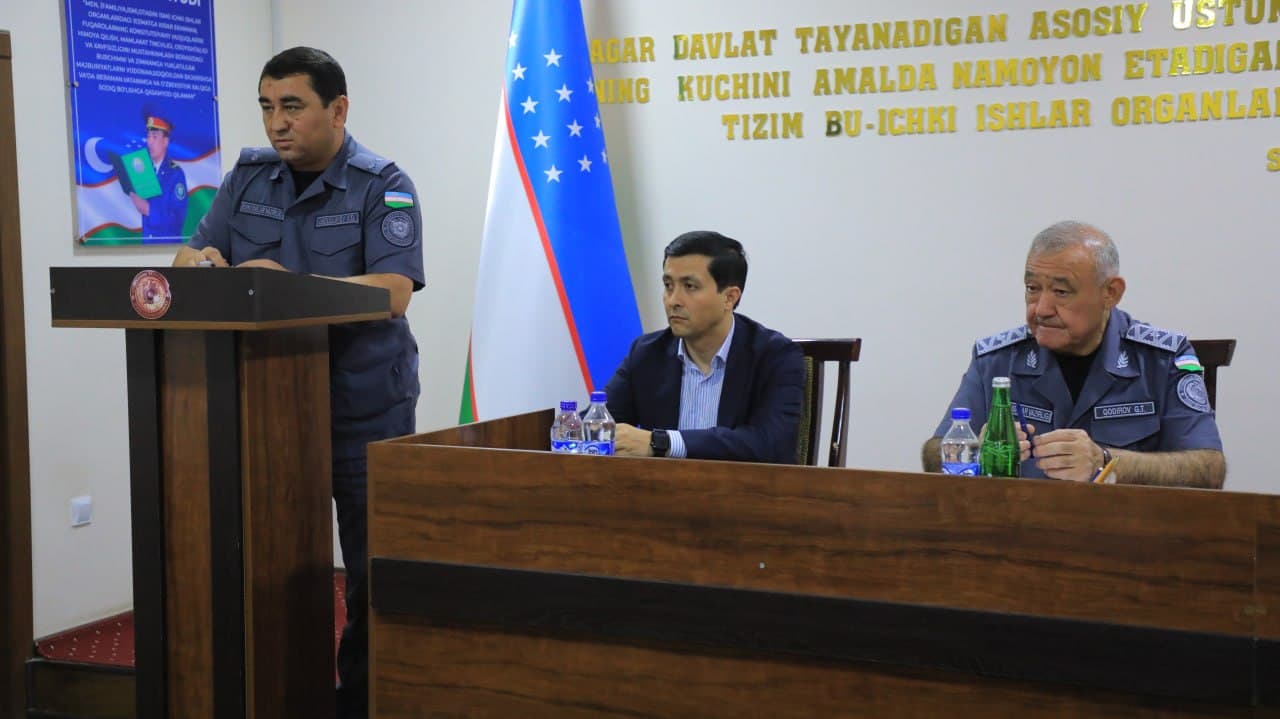 В УВД Джизакской области состоялось аналитическое совещание, посвященное актуальным вопросам