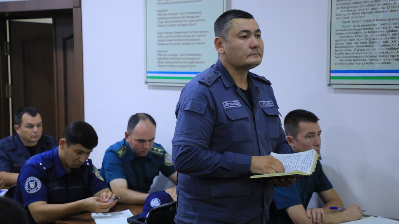 В УВД Джизакской области состоялось аналитическое совещание, посвященное актуальным вопросам