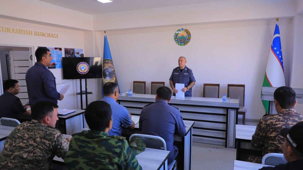 Осмотрен ход строительства нового здания отдела внутренних дел в махалле Дуоба Зааминского района Джизакской области
