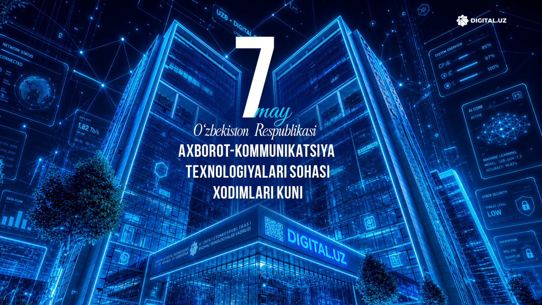 7-may — O‘zbekiston Respublikasi axborot-kommunikatsiya texnologiyalari sohasi xodimlari kuni