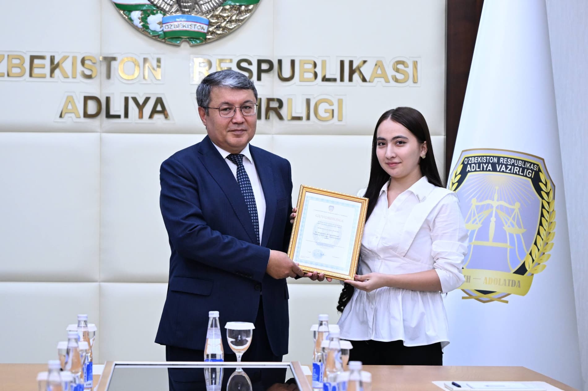 Certificates were presented to scholarship recipients