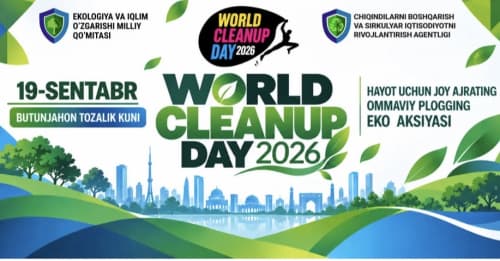 “World cleanup day”: ommaviy plogging eko-aksiyasida faol qatnashing