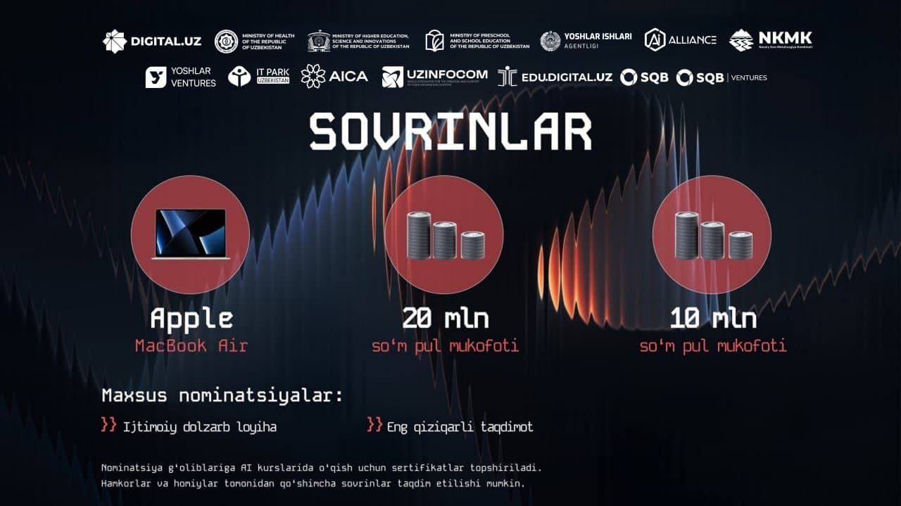 Navoiydagi Umummilliy AI Hackathon sizni kutmoqda!